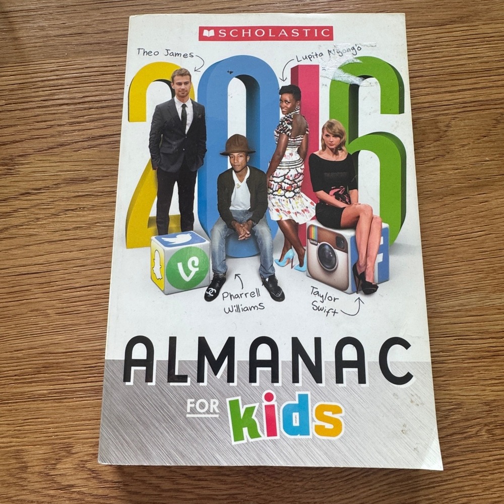 Scholastic Almanac for Kids 2016 Taylor Swift Pharrell Williams Paperback Book